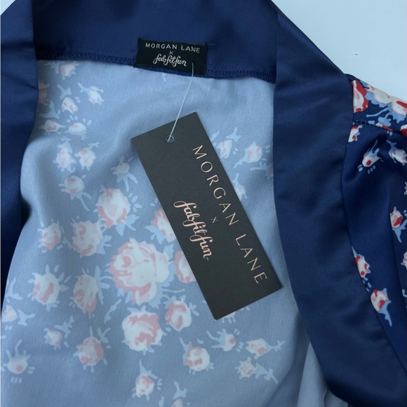 Morgan Lane x FabFitFun Allie Robe in navy floral print size Plus NWT 16-28 sexy - Picture 5 of 15